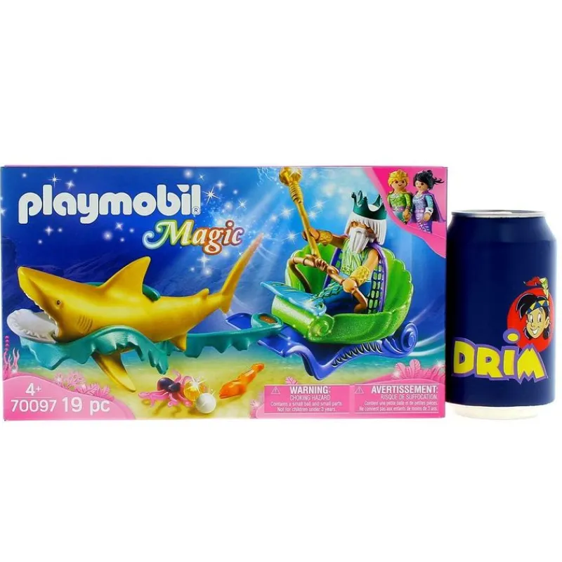 PLAYMOBIL Playmobil-Magic Rey del Mar con Carruaje Tiburón