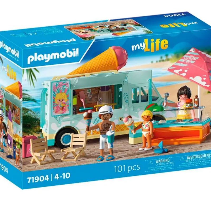 PLAYMOBIL Playmobil-My Life Camión Helados con Tienda Surf