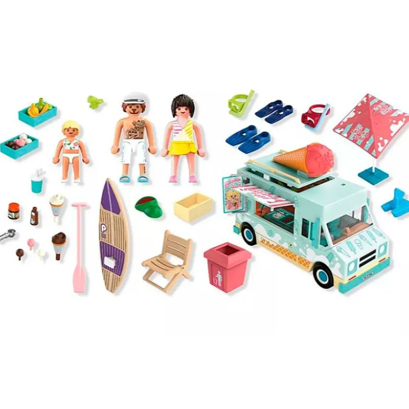 PLAYMOBIL Playmobil-My Life Camión Helados con Tienda Surf