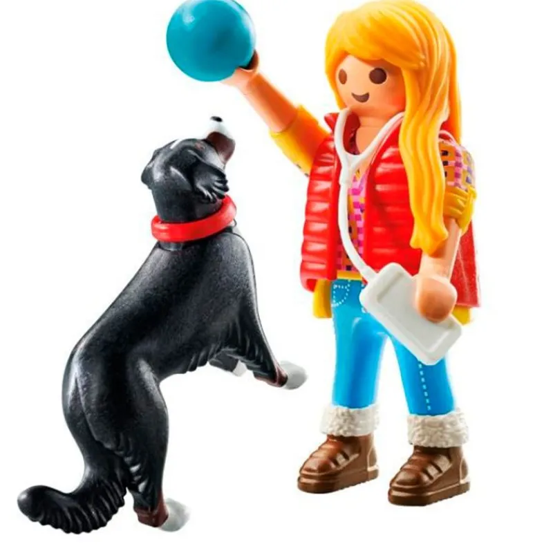 PLAYMOBIL Playmobil-My Life Mujer con Perro de Montaña