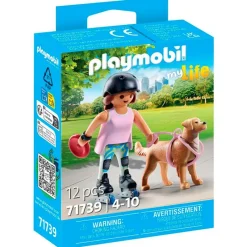 PLAYMOBIL Playmobil-My Life Patinadora con Retriever