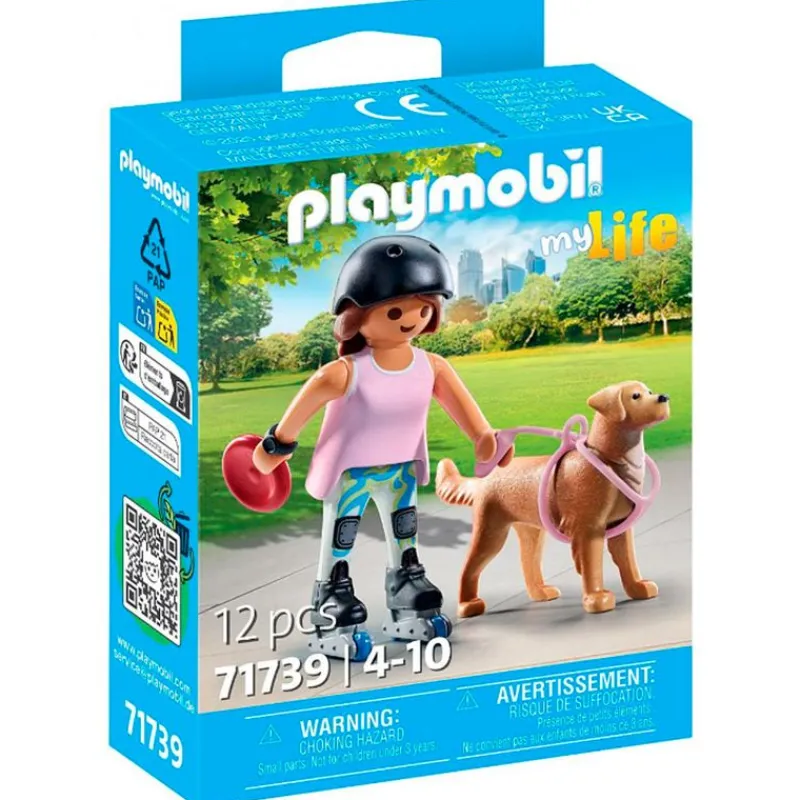 PLAYMOBIL Playmobil-My Life Patinadora con Retriever