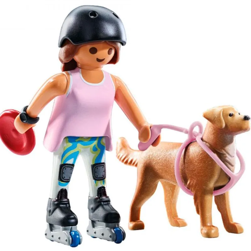 PLAYMOBIL Playmobil-My Life Patinadora con Retriever