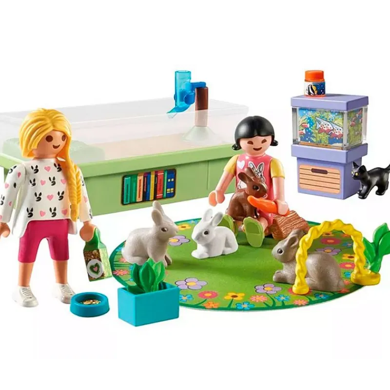PLAYMOBIL Playmobil-My Life Starter Pack Familia de Conejos