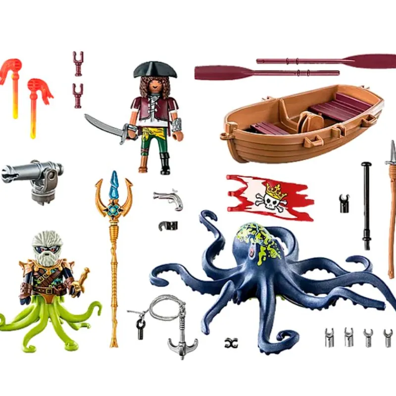 PLAYMOBIL Playmobil-Pirates Batalla con Pulpo Gigante