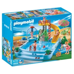 PLAYMOBIL Playmobil-Piscina con tobogan
