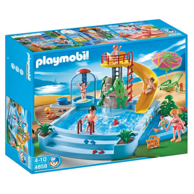 PLAYMOBIL Playmobil-Piscina con tobogan