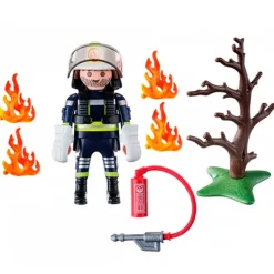 PLAYMOBIL Playmobil-Special Plus Bombero con Árbol en Llamas