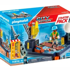 PLAYMOBIL Playmobil-Starter Pack Construcción con Grúa
