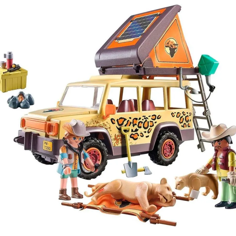 PLAYMOBIL Playmobil-Wiltopia Vehículo Todoterreno con Leones