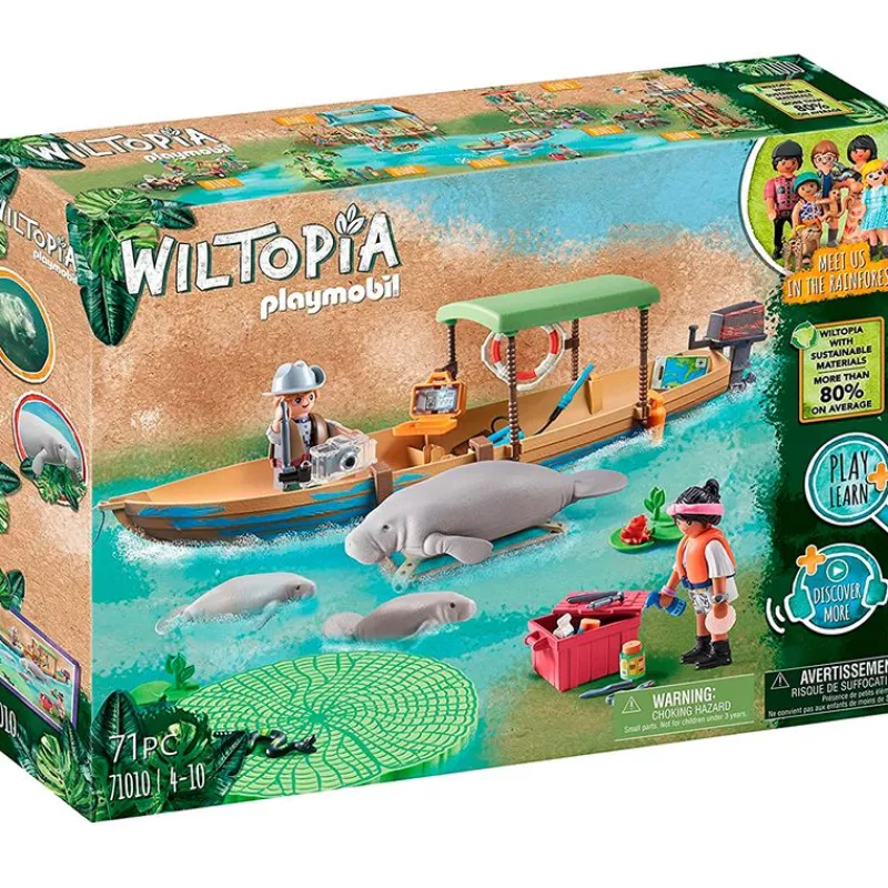 PLAYMOBIL Playmobil-Wiltopia Viaje en Barco a los Manatíes