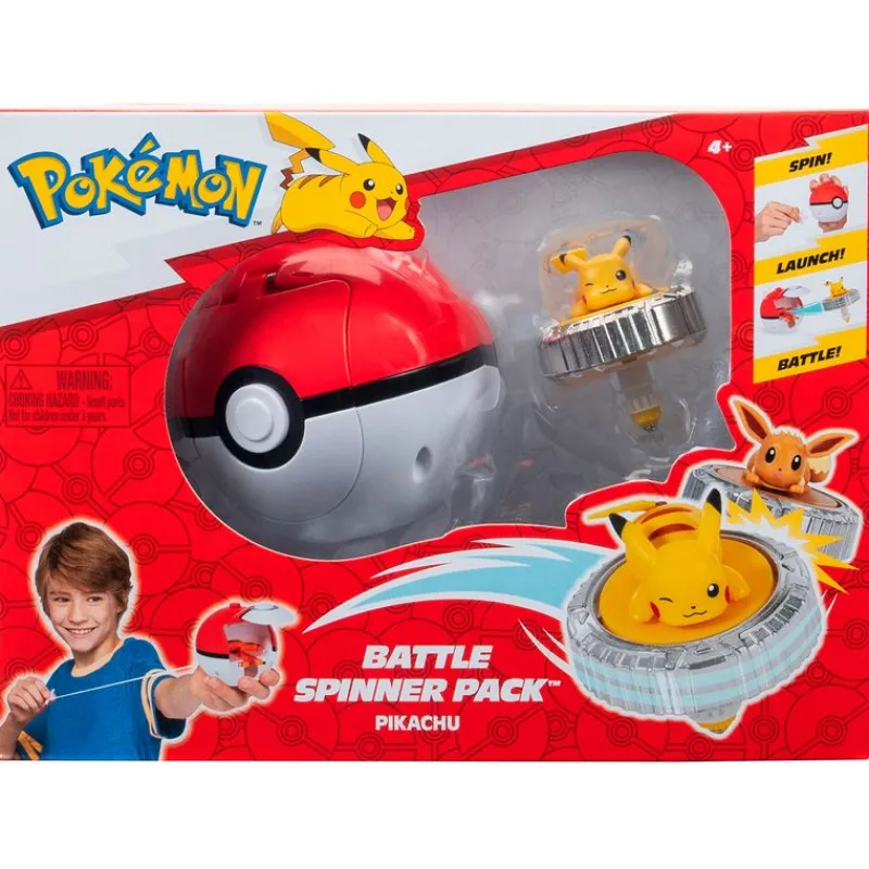 BIZAK Figuras Y Figuras De Acción-Pokémon Battle Spinner Pack Surtido