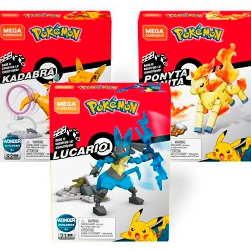 MEGABLOKS Puzzles Y Construcciones-Pokémon Construcción 70 Piezas Surtido