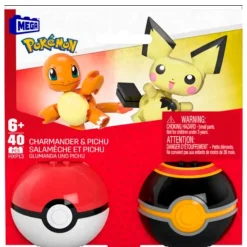 Pokémon Construcción Pack 2 Pokéballs Surtido*MATTEL Sale