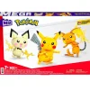 MATTEL Puzzles Y Construcciones-Pokémon Construcción Pichu, Pikachu y Raichu