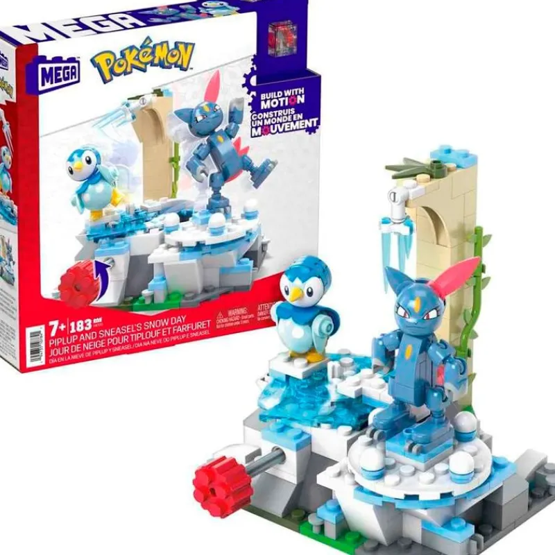 MATTEL Puzzles Y Construcciones-Pokémon Construcción Piplup y Sneasel