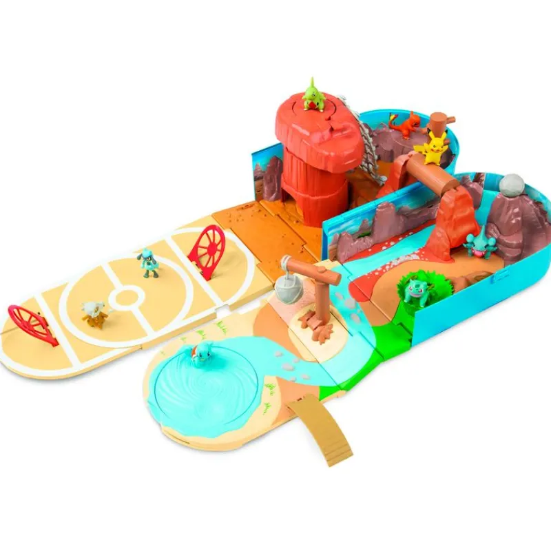 BIZAK Figuras Y Figuras De Acción-Pokémon Playset Desierto Transformable