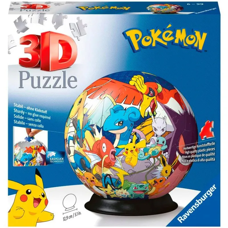 RAVENSBURGER Puzzles Y Construcciones-Pokémon Puzzle Bola 3D 72 Piezas