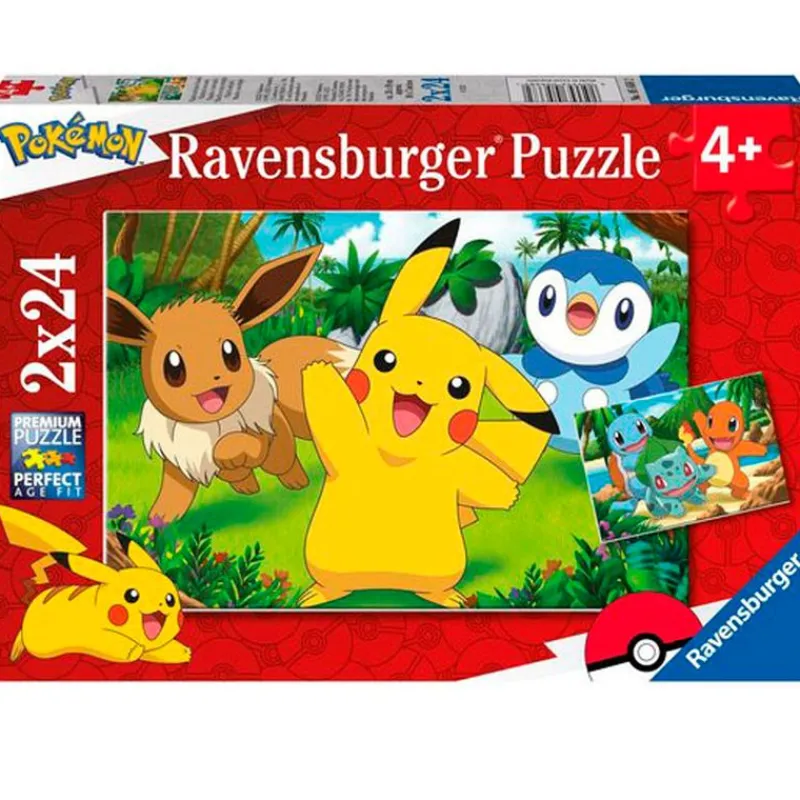 RAVENSBURGER Puzzles Y Construcciones-Pokémon Puzzle 2x24 Piezas