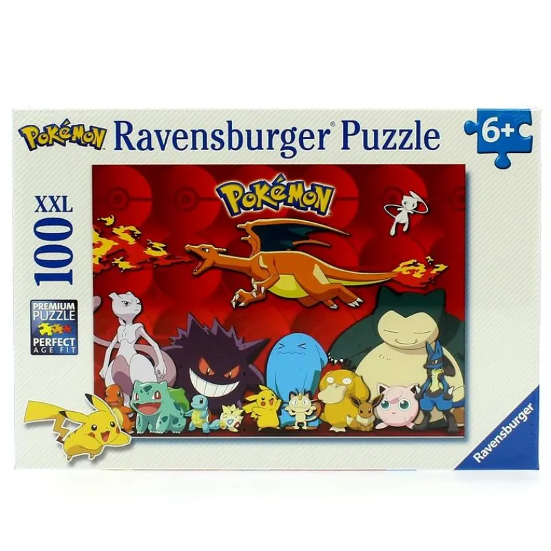 RAVENSBURGER Puzzles Y Construcciones-Pokémon Puzzle XXL de 100 Piezas