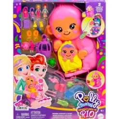 Polly Pocket Aventuras en Río Mamá Mono y su Bebé*MATTEL Clearance