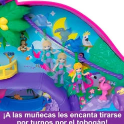 MATTEL Muñecas-Polly Pocket Estuche Familia Perezosos 2 en 1
