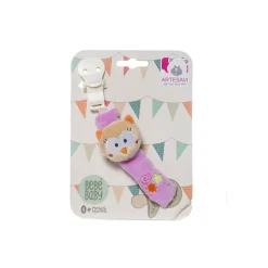 Porta chupetes con pinza Buho Lila*ARTESAVI Sale