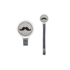 KIOKIDS Chupetes Y Dentición-Portachupete con cinta Bigote