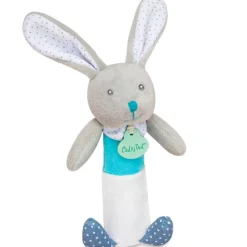 BABYNAT Jueguetes De Primera Infancia-Poupi Sonajero Conejito Azul