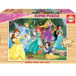 EDUCA Juegos De Madera|Puzzles Y Construcciones-Princesas Disney Puzzle 100 Piezas