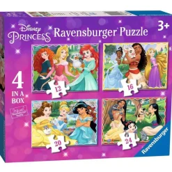 RAVENSBURGER Puzzles Y Construcciones-Princesas Disney Puzzle 4 en 1
