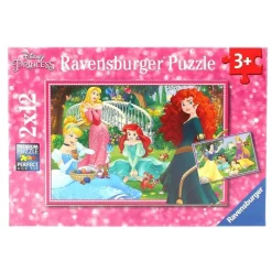 RAVENSBURGER Puzzles Y Construcciones-Princesas Disney Puzzle 2x12