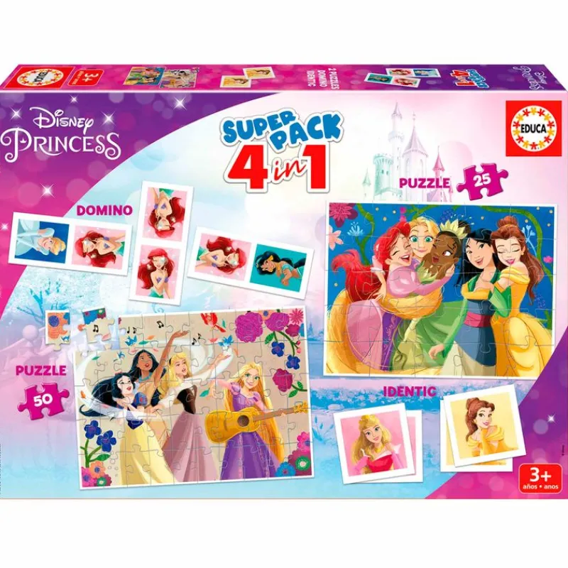 Princesas Disney Super Pack 4 en 1*EDUCA Clearance