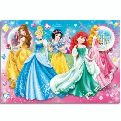 CLEMENTONI Puzzles Y Construcciones-Princesas Puzzle Brillos de 104 Piezas