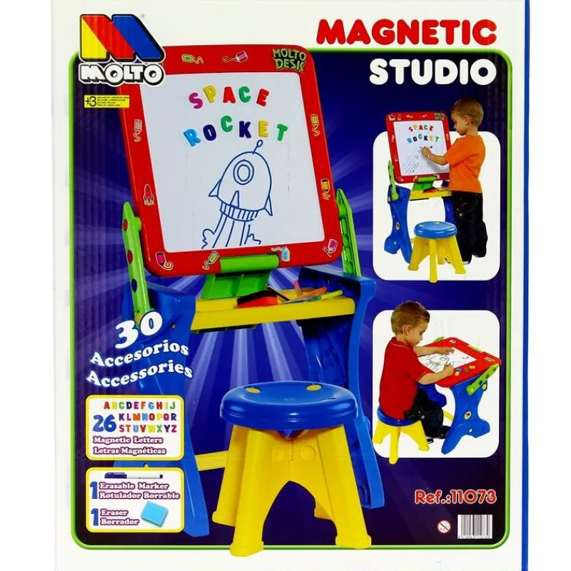 MOLTO Escolar-Pupitre con Pizarra Magnética 2 en 1