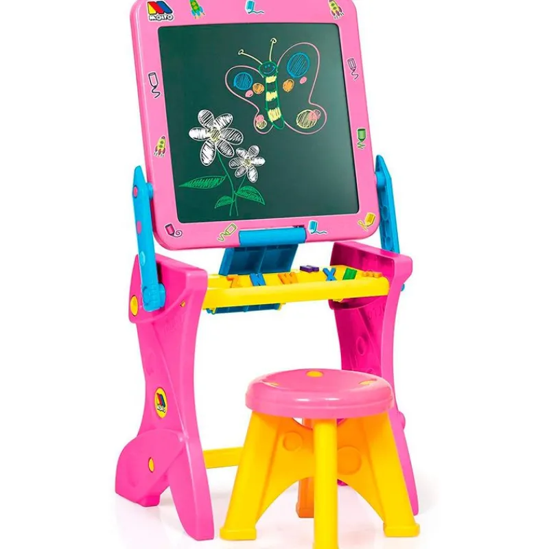Pupitre y Pizarra 2 en 1 Rosa*MOLTO Online