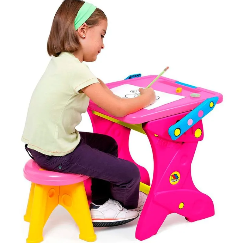 Pupitre y Pizarra 2 en 1 Rosa*MOLTO Online