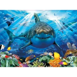 EDUCA Puzzles Y Construcciones-Puzzle 500 piezas El Gran Tiburón Blanco