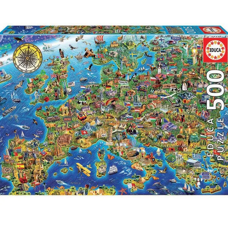 Puzzle 500 Piezas Mapa de Europa*EDUCA Hot