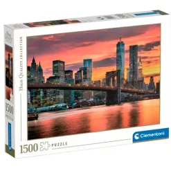 CLEMENTONI Puzzles Expertos: Más De 1000 Piezas-Puzzle 1500 Piezas Noche Nueva York
