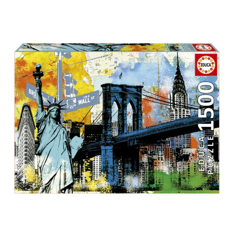 EDUCA Puzzles Expertos: Más De 1000 Piezas-Puzzle 1500 Piezas Nueva York Collage