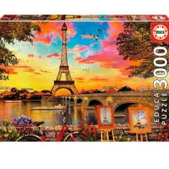 EDUCA Puzzles Expertos: Más De 1000 Piezas|Puzzles Y Construcciones-Puzzle 3000 Piezas Puesta de Sol en París