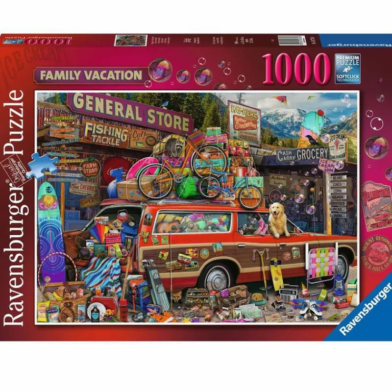 RAVENSBURGER Puzzles Y Construcciones-Puzzle 1000 Piezas Vacaciones en Familia