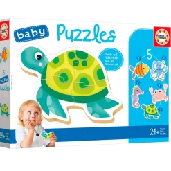 EDUCA Puzzles Y Construcciones-Puzzle Baby Animales Marinos