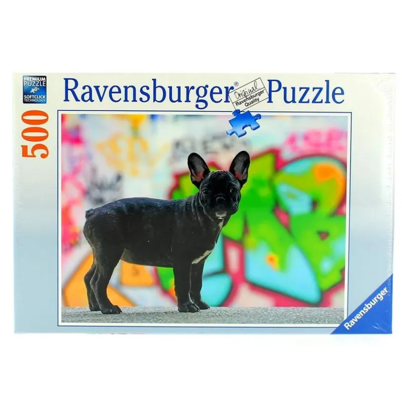 RAVENSBURGER Puzzles Y Construcciones-Puzzle Bulldog Francés de 500 Piezas