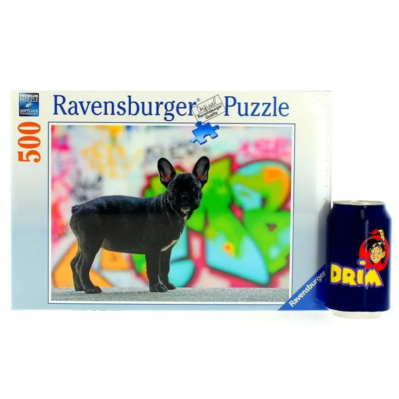 RAVENSBURGER Puzzles Y Construcciones-Puzzle Bulldog Francés de 500 Piezas