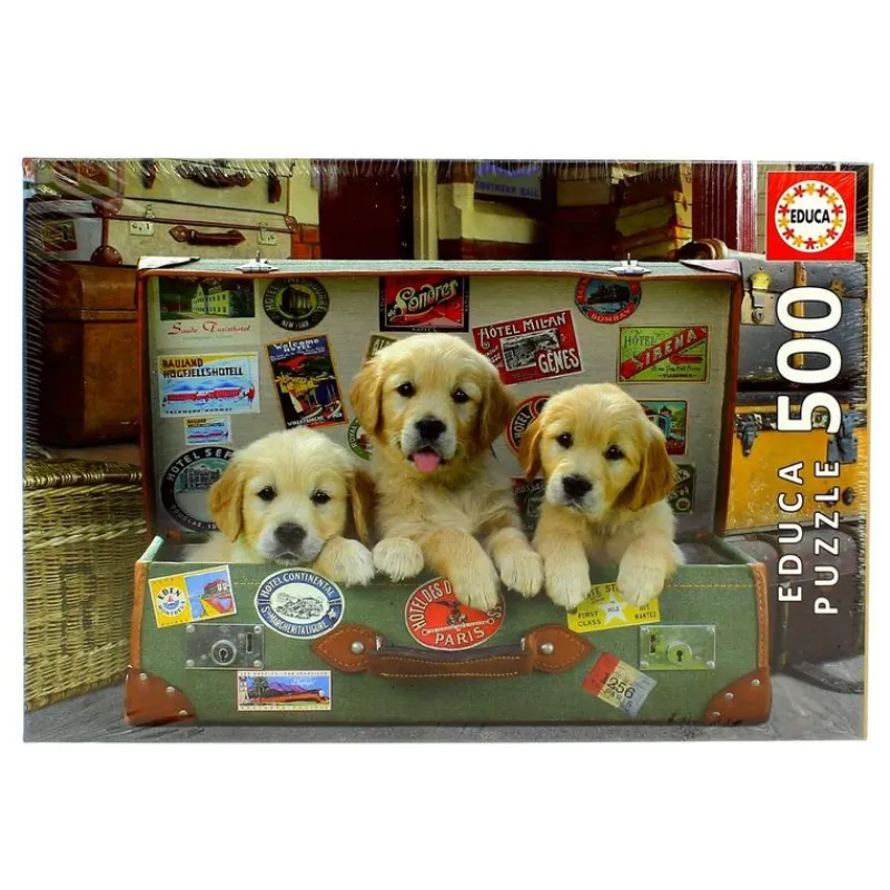 Puzzle Cachorros en el Equipaje de 500 Piezas*EDUCA Discount