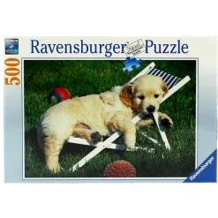 RAVENSBURGER Puzzles Y Construcciones-Puzzle Cachorros Golden Retriver 500 Piezas