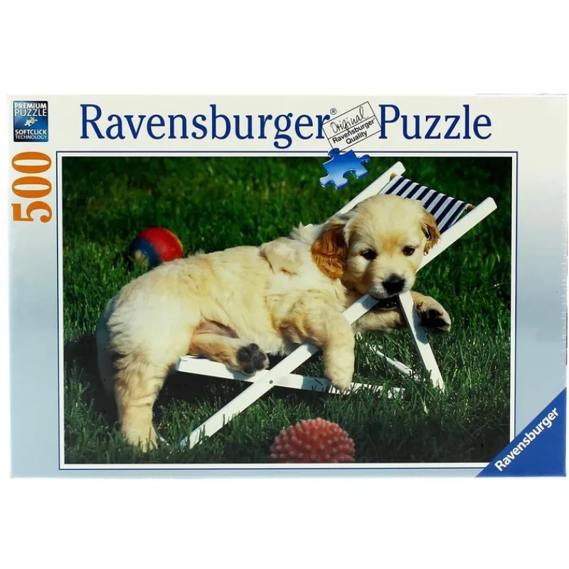 RAVENSBURGER Puzzles Y Construcciones-Puzzle Cachorros Golden Retriver 500 Piezas