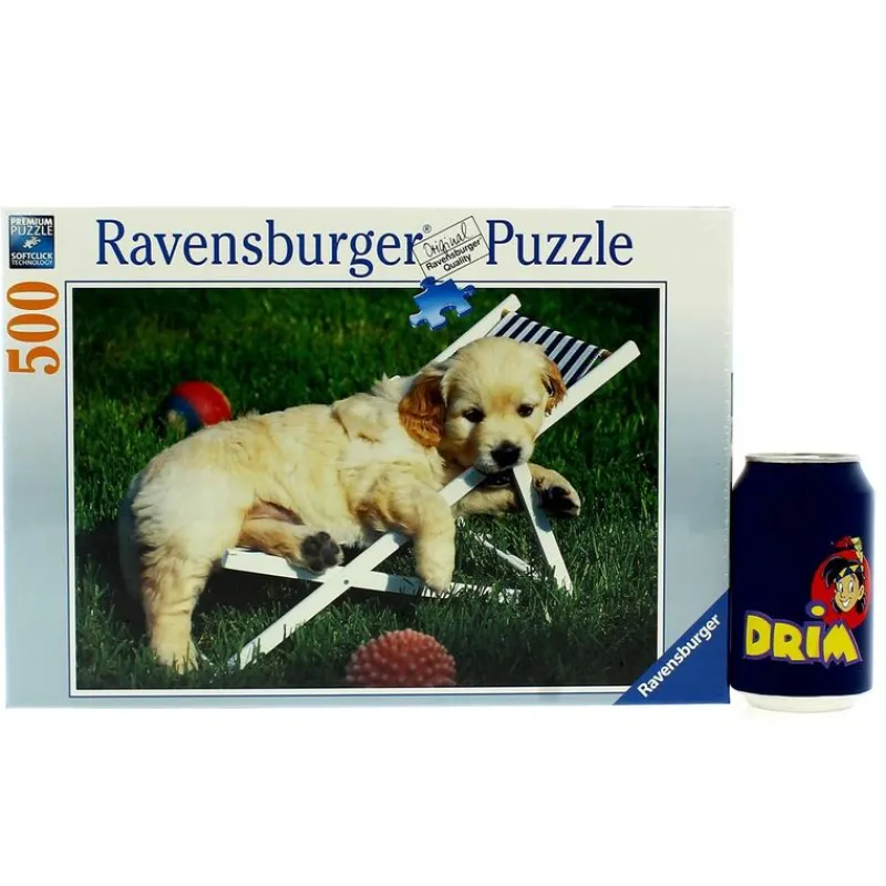 RAVENSBURGER Puzzles Y Construcciones-Puzzle Cachorros Golden Retriver 500 Piezas